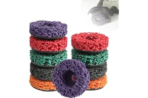 MOGRQAP 10 Pack Strip Disc, 2 Inch Stripping Wheel Nylon, 10mm Arbor for Angle Grinders Paint Removal, Rust Cleaning, Surface Preparation