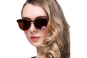 KANASTAL Lunettes de Soleil Femme Polarisées Mode Vintage Lunettes Soleil Retro Classique Femmes Lunettes 100% UV400 Protection