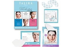 Talika Patch Me If You Can Set | Hydrating Skincare Set with Eye, Forehead, and Lip Masks | Biocellulose Masks with Hyaluronic Acid & Eye Therapy Patches | Hydrate, Plump, and Smooth