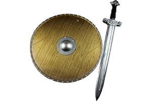 BWG Viking/Roman Accessories Dressing Up Play Set - Sword And XL Round Shield
