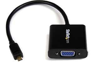 StarTech.com Adaptador Conversor de Vídeo Micro HDMI® a VGA - 1920x1200 - Cable Convertidor Activo - Hembra VGA HD15 - Macho Micro HDMI