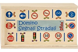 Dida - Explore Les Signaux Routiers: Jeu de Domino en Bois, 28 Pièces Colorées, Jeu Éducatif de Table pour Enfants de 4-7 Ans - Apprendre en Jouant!