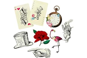 Talking Tables Alice In Wonderland Room Props Set - Great For Mad Hatter Tea Party, Baby Shower - Pack of 8