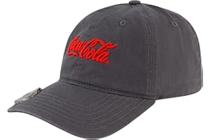 Concept One Unisex Dorosły Coca Cola Dad Kapelusz, Logo Bawełna Regulowane Zakrzywione Rondo Czapka baseballowa, Szara, Rozmiar uniwersalny, szary, jeden rozmiar