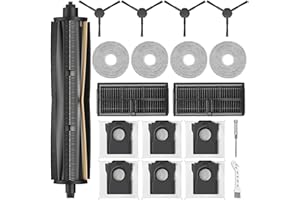 APZOVO Accessoires pour Dreame L10s Pro Ultra Heat/L10s Ultra Gen 2/L40 Ultra AE/X30 Ultra, pour Mova E30 Ultra, 1 TriCut Brosse Principale 6 Sacs à Poussière 2 Filtre 4 Serpillière 4 Brosse Latérale
