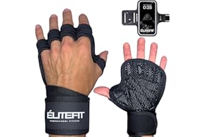 ELITEFIT Guantes gimnasio hombre mujer para entrenamiento fitness, guantes para pesas con agarre y palma acolchado antideslizante, guantes para gym crossfit hombre mujer, guantes fitness levantamiento de pesas