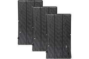 Aysolar 300W 12V Pannello Solare Flessibile 3x100W ETFE Monocristallino Pannelli Fotovoltaico per marino,camper, campeggio, barca, roulotte, auto, batteria e superfici ineguali