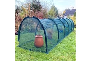 GardenSkill Serre Tunnel Jardin 500x100cm | Tunnel Potager avec Filet Anti-Oiseaux Anti-Insecte | Protection pour Semis, Salade, Poireaux, Fraises, Jardinières | Housse de Croissance, 4 Portes Zippées