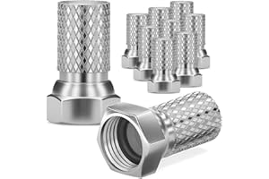 HB-DIGITAL Lot de 10 fiches F de 7 mm avec joint en caoutchouc et écrou large pour câble d'antenne coaxial, câble satellite, installations BK