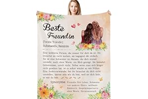 ‎G-DAKE G-dake Beste Freundin Geschenke Decke, Geburtstagsgeschenk für Meine Beste Freundin BFF Geburtstag Geschenk Freundinnen Geschenkideen Kuscheldecke Flauschig 130x150cm