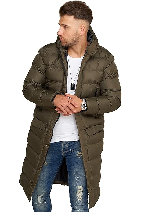 Steppmantel Herren Extra Lang DHYZZ Herren Winter-Daunenjacke