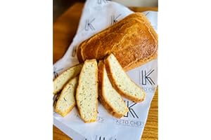 KETO CHEFS HAND CRAFTED LOW CARB FOODS Keto Chefs Low Carb Gluten & Grain Free Garlic & Herb Focaccia Style Bread 400g x 3 Loaves