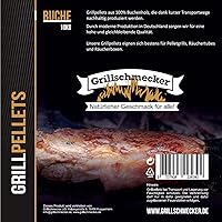 Grillschmecker Grillpellets - Holzpellets aus 100% Reiner Buche für Grill, Pelletofen & Smoker - 10kg Sack