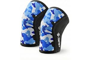 Theyet Genouillères Crossfit et Musculation 7mm | Compression Néoprène pour Femmes et Hommes | Protections Sportives pour Genoux Confortables Fitness, Powerlifting, Gym, Haltérophilie
