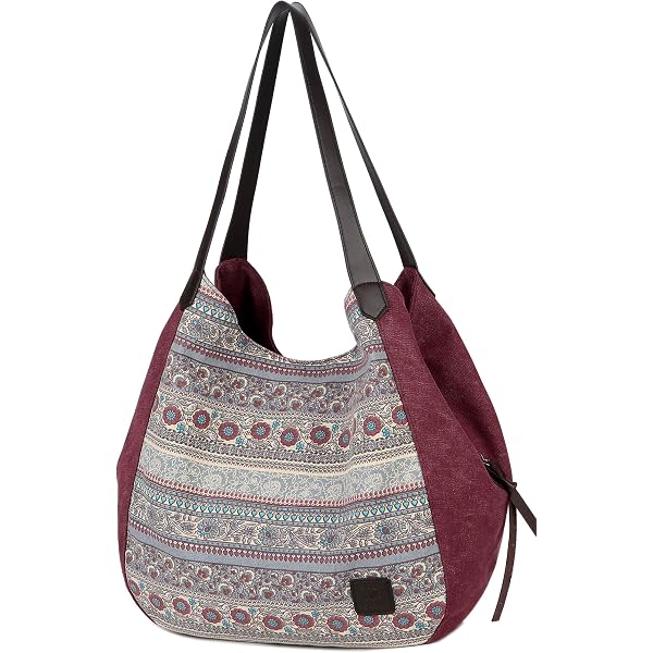Sac Fourre-tout Femme En Velours Côtelé - 38x13x28cm - Plusieurs Poches, Bandoulière - Pour Quotidien, école, Voyage - 4