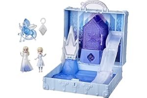 FROZEN Disney La Reine des Neiges 2 Pop Up Ahtohallan Aventure Jeu d'aventure avec poignée, 2 poupées Elsa Jouet pour Enfants