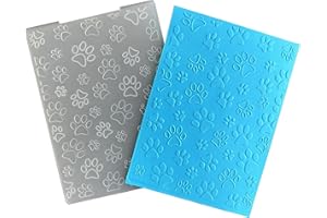 arriettycraft Pet Dog Paw Print Background Plastic Embossing Folders for Card Making Cat Paw Prints Scrapbooking Plastic Template Photo Album Card Paper Handmade DIY Craft Decoration Template Molds