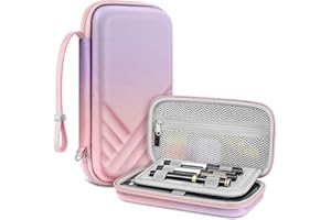 Fintie Graphing Calculator Carrying Case for Texas Instruments TI-Nspire CX II CAS/Tl-Nspire-CX-ll, TI-84 Plus/CE Color Graphing Calculators with Mesh Pockets, Pen Slots (Pink)