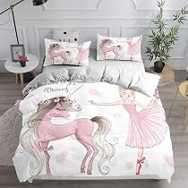 Housse De Couette Licorne 90x190 Cm + 2 Taies 65x65 - Microfibre Douce, Impression 3D, Fermeture Zip - Pour Enfant Fille - 12