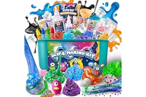 YOPINSAND Monster Slime Kit, Galaxy & Glow in The Dark Slime Making Kit per bambini 3-12, Laboratorio Creativo per Fabbricare Slime con Accessori - DIY Slime Bambini Ragazze Gioco Giocattoli Bambina Regalo