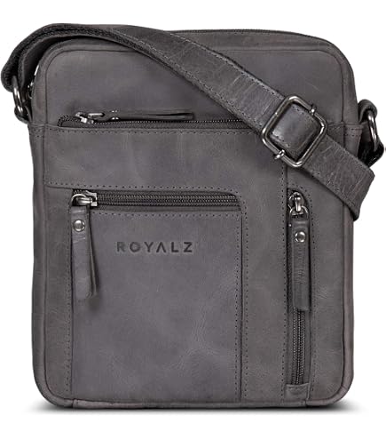 Borsello Uomo Tracolla Per Cellulare E Portafoglio – Universale, Nero, Leggero, Con Cerniere, Dimensioni 13x19x4,5 Cm
