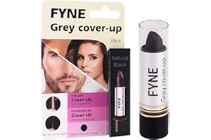 FYNE Root Touch Up Cover Stick - Instant Natural Black Grey Hair Cover Up - Magic Retouch Temporary Hair Colour for Men & Women