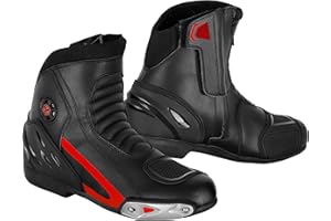 TSM-MOTO Botas de Moto Impermeables Zapatos de Moto para Hombre Botas de Moto Zapatos de Motocross (EN 13634)