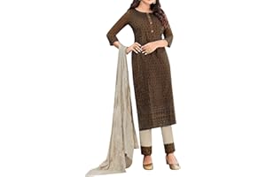 Ladyline Seidenbesticktes Kurta mit Hose, bestickt und Dupatta-Stickerei, Pailletten, Damenkleid, 3-teiliges Set (MASC1050)