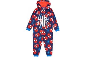 Marvel Spider-Man Onesie Pigiama Boys Bambini Bambini Supereroe Personaggio PJ