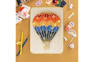 Aedcbaide Kit de arte de cuerdas con línea y luz LED, divertidos kits de manualidades y manualidades, actividades creativas con globos de aire caliente para regalos del día de la madre