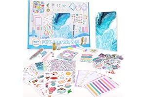PZS STORES DIY Journal Set for Girls, Kids Scrapbook Kit for Teenage Girls Birthday Presents, Art and Crafts Gift for Kids Age 8-14, 100+ PCS Stationery Set School Supplies, Birthday & Christmas Gifts Ideas