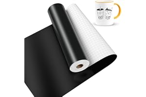 Lya Vinyl Permanent Matte Black 12" x 40Ft Self Adhesive Vinyl Roll for Cricut, Silhouette Cameo, Craft Cutter