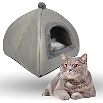 Cuccia Igloo Per Gatti - Lettino Morbido E Chiuso Per Gatti E Cani Piccoli, Colore Nero - Foto 9