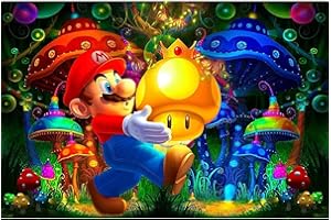 DVBQQWE 5D Diamond Painting Kits f?r Erwachsene Super Mario Diamond Art Painting mit Diamanten DIY Malerei Kit Malen nach Zahlen mit Gem Art 30,5 x 40,6 cm