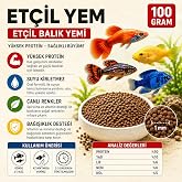 Et&ccedil;il Akvaryum Balık Yemi, Gran&uuml;l 500&ndash;800 Micron, Y&uuml;ksek Proteinli%50, Hızlı B&uuml;y&uuml;me, Canlı Renk, T&uuml;m Tropikal Balıklar İ&ccedil;in (