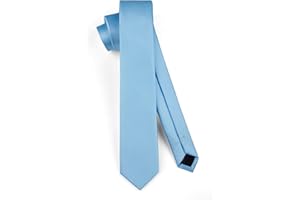HISDERN Cravatta Uomo 6 CM Elegante Sottile Stretta Slim Tinta Unita Per Matrimonio Festa e Lavoro Disponibile Multicolore