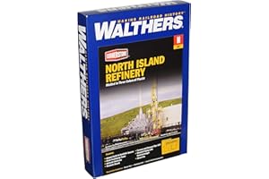 WALTHERS, INC. Walthers Cornerstone N Scale Kit de raffinerie d'huile de l'île du Nord 8-1/16 x 12,7 cm 20,5 x 12,7 cm