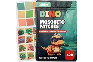Brison Mosquito Patches - Natural Anti-Mosquito Stickers Citronella Essential Oil Infused for Kids & Adults - 120pcs