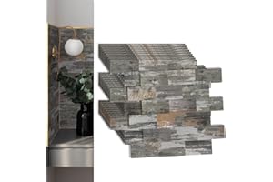 ‎VA-CERULEAN VA-Cerulean PVC Fliesenaufkleber,10 Stück 34x29cm Selbstklebende Wandfliese Sticker,Fliesensticker Fliesen Klebefolie,Abziehbar Klebefliesen für Küche Bad Schrank(Typ A)