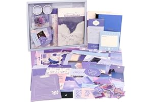 Draupnir Aesthetic Scrapbook Kit(348pcs), Bullet Junk Journal Kit with Journaling/Scrapbooking Supplies, Stationery,A6 Grid Notebook with Graph Ruled Pages DIY Scrapbook Gift for Girl Kid - Moonlight