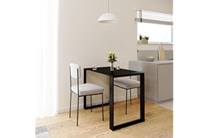 AKKE Tavolo da Pranzo Cucina Nero 60x50cm