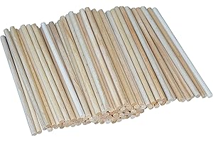 JOWE Bastoncini in Legno lungh. 15 cm, 100 Pezzi - Bastoncini per hobbistica in faggio Naturale, Diametro 6 mm - Legno per hobbistica Prodotto in Austria