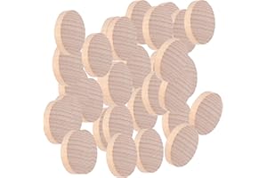 Disques en bois ronds, cercles en bois, 100 pièces ornements de disque en bois disque de sculpture sur bois pièces en bois disque rond pour artisanat bricolage(3CM)