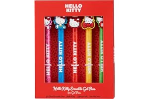 Get Trend Hello Kitty Pens Set of 5 Erasable Gel Pens Kawaii Office School Supplies Stationery Set Rollerball with Blue Ink Anime Gifts for Girls (Hello Kitty)