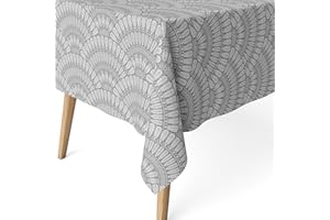 ECOMMERC3 | Mantel Antimanchas para Mesa Rectangular Tamaño 100x140 cm - Mantel Antimanchas Tacto Extrasuave e Impermeable Color Gris