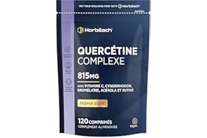 HORBÄACH Quercetine Complex | 120 Gélules Vegan | Complément Alimentaire Avec Quercétine Bromelaine Vitamine C | Dose Èlevée | Quercetin Bromelain Vitamin C | par Horbaach