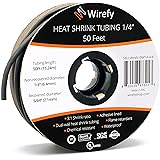 Wirefy Schrumpfschlauch Metrware mit Kleber 15m - 3:1 Schrumpfverhältnis, Doppelwandiger Schrumpfschlauch Wasserdicht - Heat