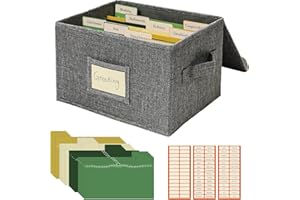 Vienrose Organizador de Tarjetas de Felicitación con 20 Separadores Extraíbles y 84 Etiquetas Autoadhesivas, Ideal Para Fotos, Sobres, Álbumes de Recortes, Papel y Pegatinas (1 Paquete, Gris)