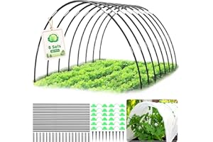 MQHUAYU Pflanztunnel Bögen 40 PCS Folientunnel Bögen 8 Sets, Fiberglas Tunnelbogen für HochbeetBausatz, DIY Gewächshausreifen Frühbeet Tunnel für Garten Zeile Abdeckung Pflanzen Obst Gemüse