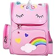Tusundong Unicorn backpack for girls,School bags for girls,Kids school bag,Cute unicorn bag,Pink bags for girls,Kids Bookbag for Elementary,Children's backpacks